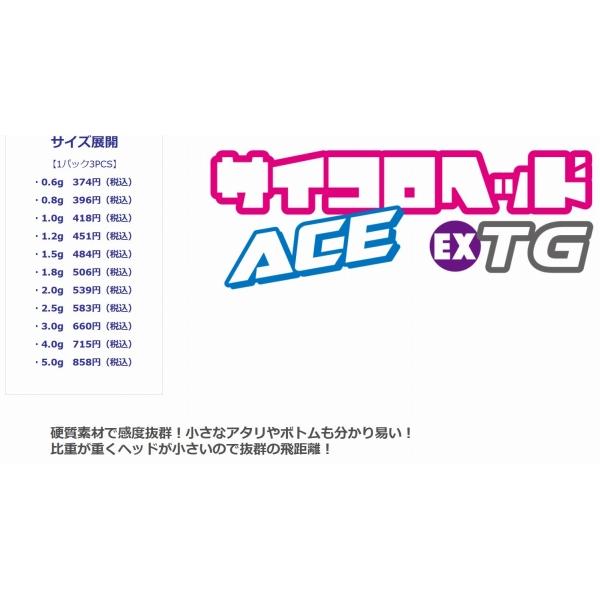 サイコロヘッド ACE TG EX 5g クリアブルー