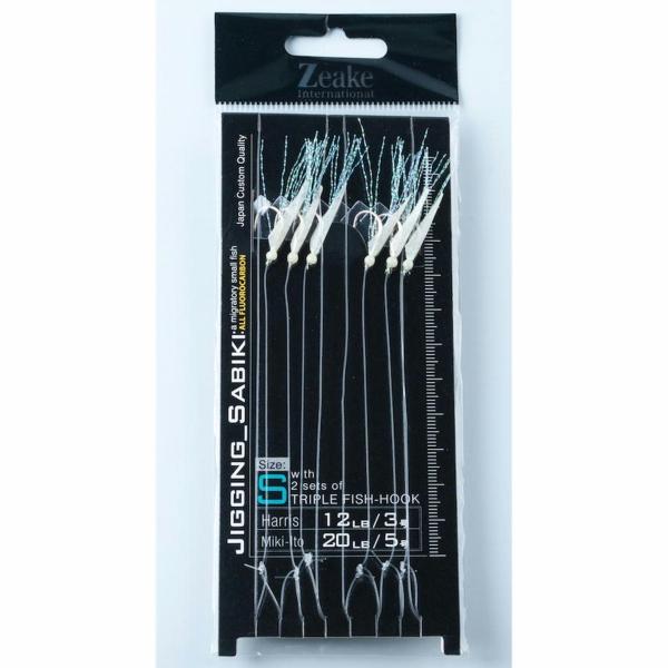 ジギングサビキオーロラ 3本針2セット S ZEAK