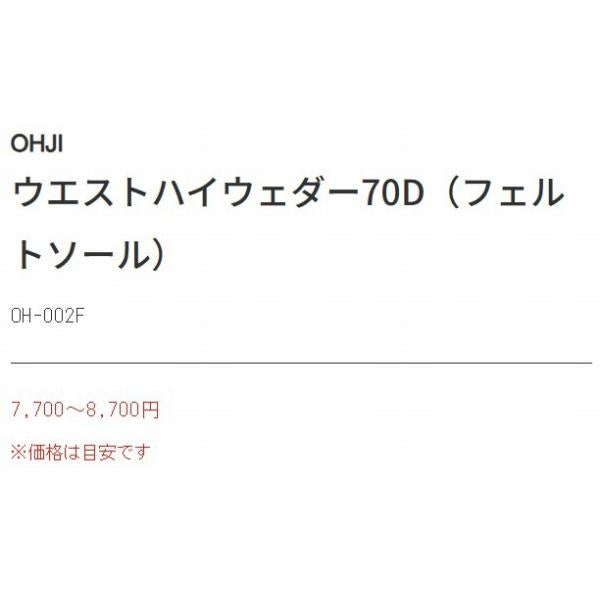 ウェストハイウェーダー70DフェルトM OH-002F エクセル