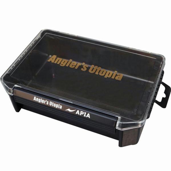APIA深型ルアーボックス 水抜ダクト ブラック アピア