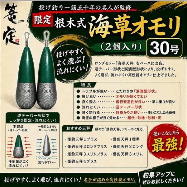 限定根木式海草オモリ 30号 篭定