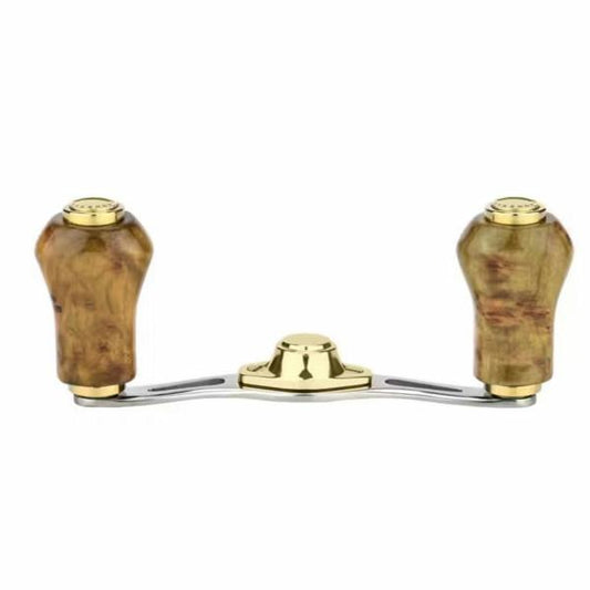 TH80-RF22 8x5 チタンハンドル 80mm ウッドノブ 22mm シルバー×ライトウッド H2B80T22RFSRGD ゴメクサス