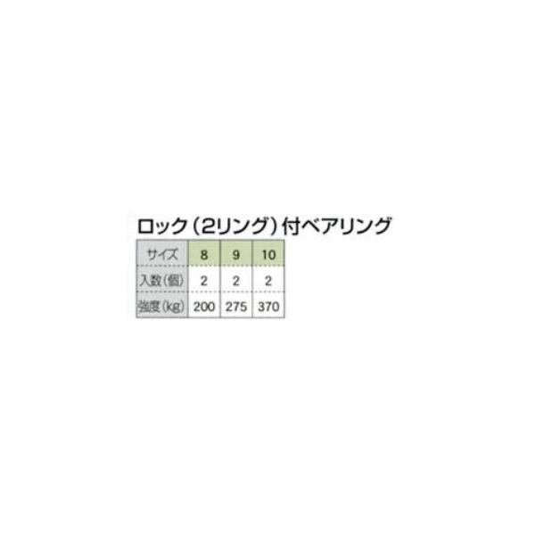 ロック2リング付ベアリング ニッケル 8号 NTスイベル 秋の大感謝祭
