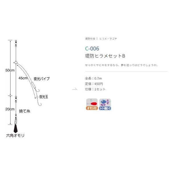 C-006 堤防ヒラメセットB ささめ