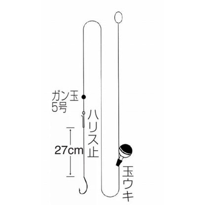 マス釣り玉ウキ仕掛け7号 5.4m ささめ