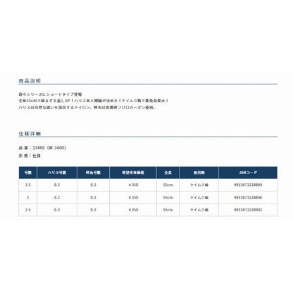 段々ショートワカサギ袖1.5-0.2 オーナー 釣り人応援セール