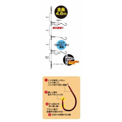 赤ムツ胴突仕掛 17-5 オーナー 釣り人応援セール