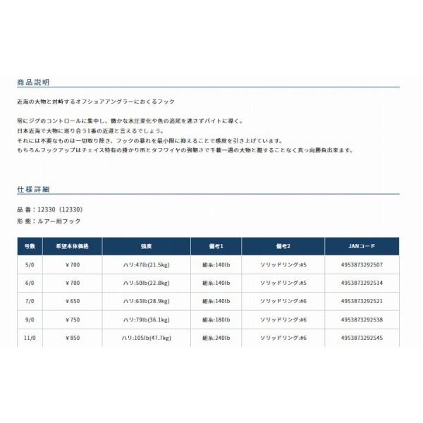 JS39 ブルーチェイサー 11/0 オーナー 継続SALE 釣り人応援セール