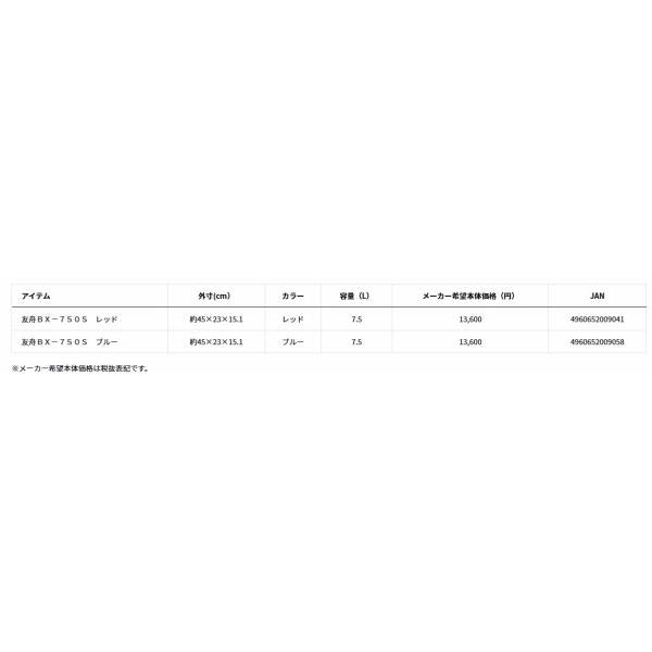 友舟BX－750S レッド ダイワ