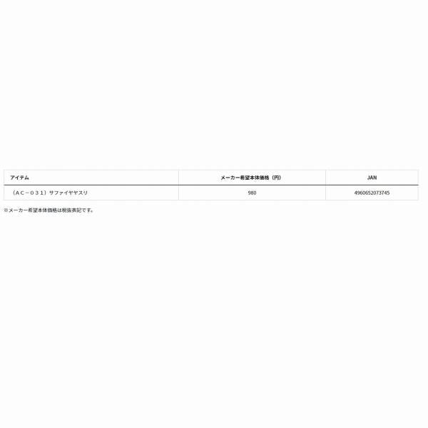 AC-031 サファイヤ ヤスリ グローブライド