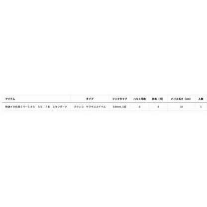 快適イカ仕掛ミラー18Ｓ ＳＳ 7本 スタンダード ダイワ