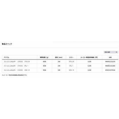 フィッシュホルダー240C BK ダイワ