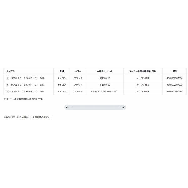 ポータブルRC-140R（B） BK ダイワ