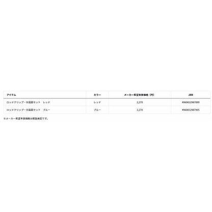 ロッドクリップB段差セットブルー ダイワ
