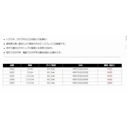 透明パイプ 16mm50ｃm ナカジマ