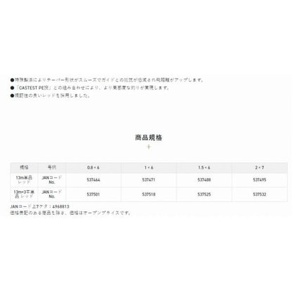 CAS PE投テーパー力糸 13M×3 NO1.5 6号 サンライン 秋の大感謝祭
