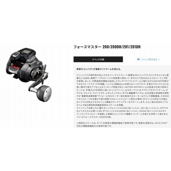 21 フォースマスター 200 シマノ