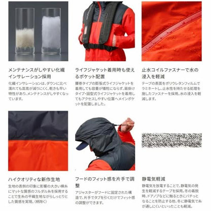 ベーシックインサレーション レインスーツ 01RB-057X 紺 XLサイズ シマノ