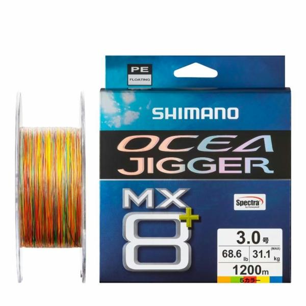 オシアジガー MX8+ PE ロングスプール 1200m LD-O18Z 10M*5カラー 3 シマノ