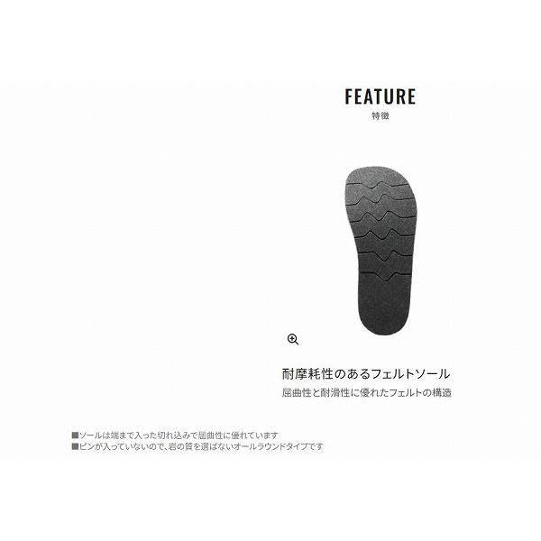 ジオロック カットフェルトソールキット 中割KT－002V ダークグレー L シマノ
