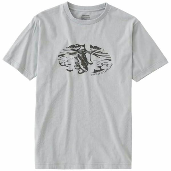 コットン グラフィック Tシャツ SH-003V 灰 XL シマノ