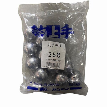 丸オモリ 1Kg入 お徳用 25号1袋単価 関門