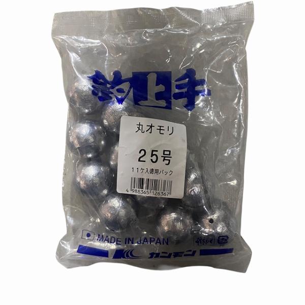 丸オモリ 1Kg入 お徳用 25号1袋単価 関門