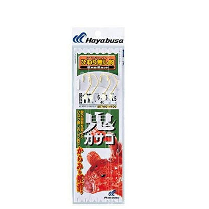 SE700鬼カサゴ ムツひねり無し金2本鈎2セット18-8 ハヤブサ 秋の大感謝祭