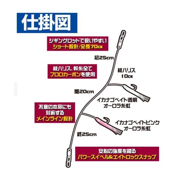SS471-Lジギングサビキ 根魚用 ハヤブサ