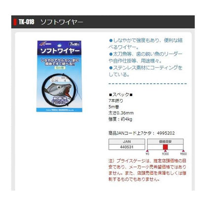 TK-018ソフトワイヤー5m巻 タカ産業