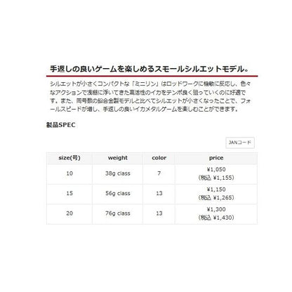 MINL20-22 スクイッドシーカーミニリン 20号 #22 BLグロー/シグナル バレーヒル 秋の大感謝祭