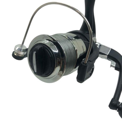 スピニングリール2000番 マルチスピン 2号 200m糸付き マットブラック tsulelu ツレル