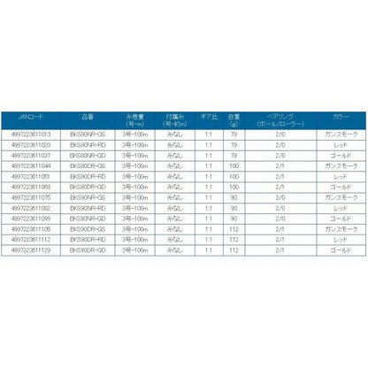BKS90DR バトルフィールド  黒鯛SG GD3号100M糸ナシ 浜田商会