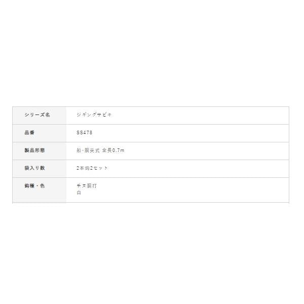 SS478　ジギングサビキ ツイストスキンケイムラ 2本鈎X2 ハヤブサ