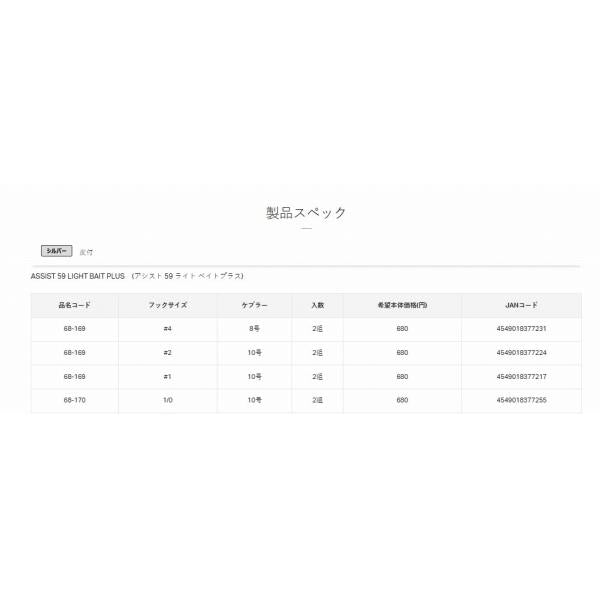 68169 アシスト59 ライト がまかつ 釣り人応援セール