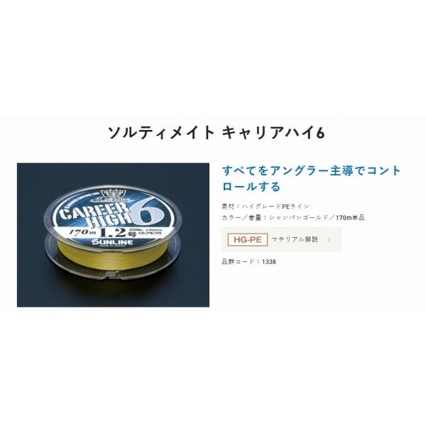 1338 SM キャリアハイ×6 HG 170m シャンパンゴールド サンライン 秋の大感謝祭