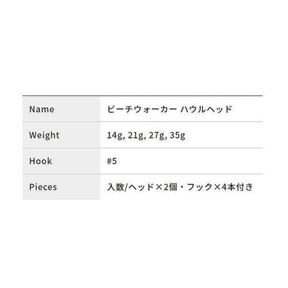 ビーチウォーカー ハウルヘッド 27gAOA0026 DUO