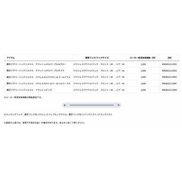 鏡牙ジグBC160 ダイワ 秋の大感謝祭