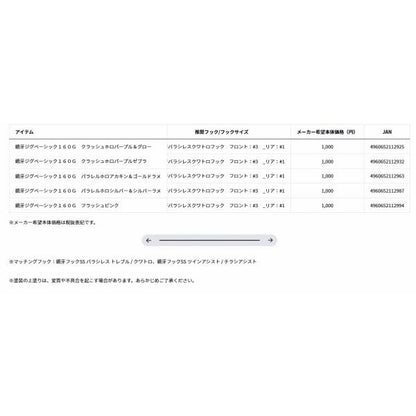 鏡牙ジグBC160 ダイワ 秋の大感謝祭