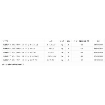 快適波止リグ ブラクリスイマーSS 15ｇ ダイワ 釣り人応援セール
