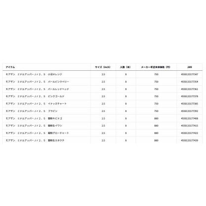 モアザン ミドルアッパーJｒ2.5 ダイワ