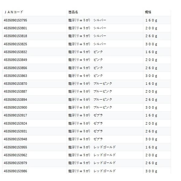 龍牙（りゅうが） 260ｇ マルシン 秋の大感謝祭