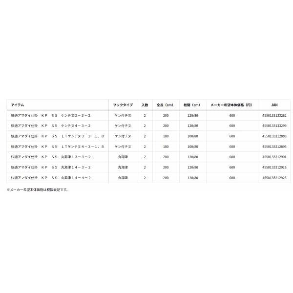 快適アマダイ仕掛 KP SS LTケンチヌ3 ダイワ
