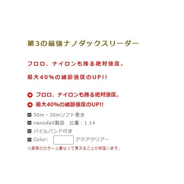 APナノダックスショックリーダー50m サンヨーナイロン 秋の大感謝祭