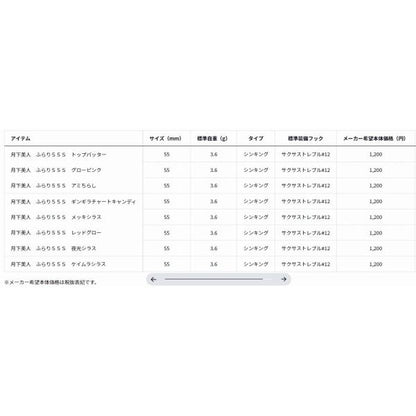 月下美人 ふらり55S ダイワ 秋の大感謝祭