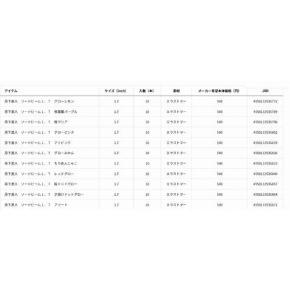 月下美人 ソードビーム1.7 ダイワ