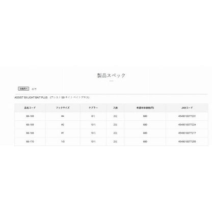 68169 アシスト59 ライト ベイトプラス がまかつ 秋の大感謝祭
