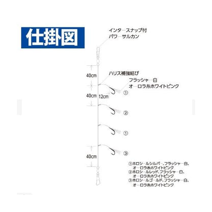 落とし込みケイムラ&ホロショートフラッシャー4本 ハヤブサ 釣り人応援セール
