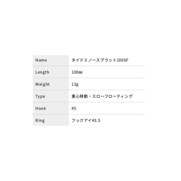 タイドミノースプラット100SF DUO 秋の大感謝祭