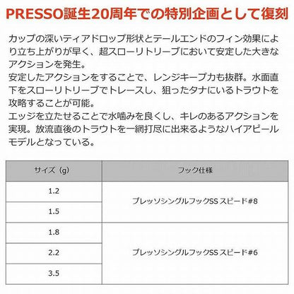 プレッソ レイヴ 2 2.2g ダイワ 秋の大感謝祭